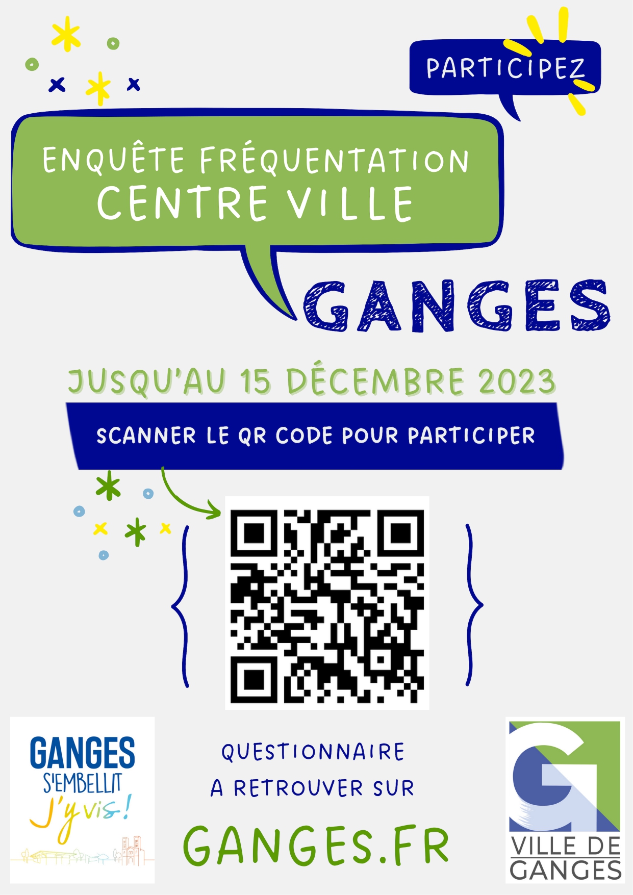 Affiche enquete usagers centre ville Ganges page 0001