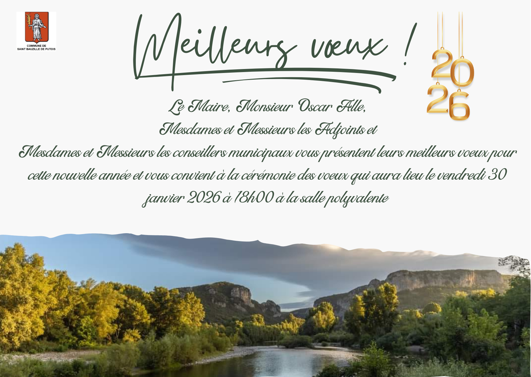 Carte de Vœux avec invitation