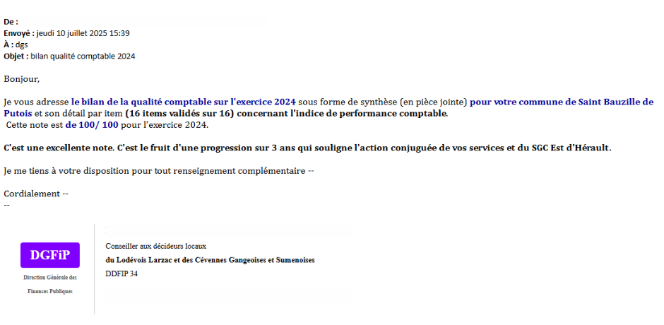 BILAN FINANCIER