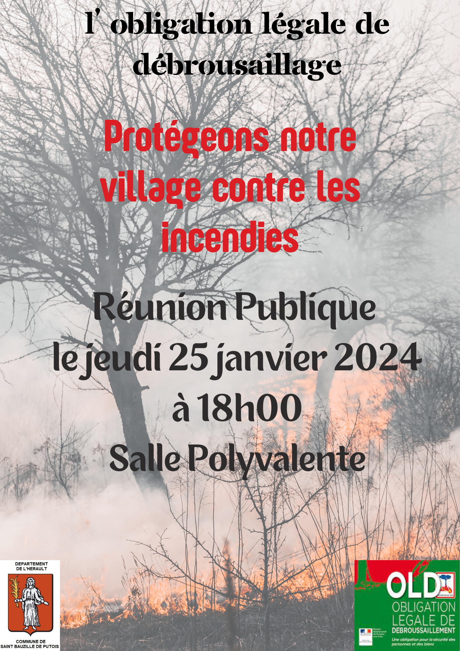 Réunion Publique le jeudi 25 janvier à 1